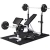Image de GORILLA SPORTS® Banc de Musculation Multifonction - Kit d'Haltères 100kg, à Tapis de Protection Sol, Curl Pult, Support Barre, Réglable - Banc Haltérophilie, Pliable, Set Entraînement Complet, Fitness