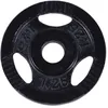 Image de Gorilla Sports® Disques Poids - 1,25/2,5/5/10/15/20kg, Set 2/27,5/30kg, Ø 30/31mm, Fonte, Argent/Noir - Ensemble Plaques d'Haltères, Musculation, Fitness, Gym