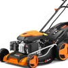 Image de FUXTEC 4en1 Tondeuse Thermique Démarrage Électrique FX-RM5196eS - Largeur de Coupe 51cm, Système autotracté, Fonction Mulching, Réglage Central de la Hauteur de Coupe, 60L Bac de ramassage