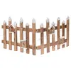 Image de Décoration Clôture en bois avec 30 LED   100 x 40 cm   Mini Clôture de jardin d'hiver lumineux Treillage