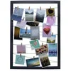 Image de Spetebo Support photo 75 x 55 cm noir   Corde en caoutchouc avec 20 pinces en bois   Cadre photo galerie