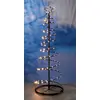 Image de Sapin de Noël en métal avec 100 LED de couleur blanc chaud   Arbre lumineux pour l’extérieur et l’intérieur comme éclairage de Noël
