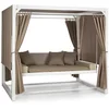 Image de Blumfeldt Balancelle de Jardin 3 Places, Balancoire XL de Jardin avec Auvent et Rideaux, Balancelle Jardin Exterieur Design, Toit Solaire Hydrofuge, Assise Balancelle Convertible de Jardin pour Adulte