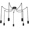 Image de Segula Suspension Spyder 7 Wave, noir, à 7 lampes