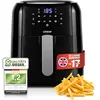 Image de Linsar Friteuse à air chaud XXL 5,5 l, écran tactile numérique LED, 7 programmes, minuteur, température sélectionnable, maintien au chaud, sans huile, 1400 W (L)
