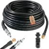 Image de Arebos Tuyau d'Arrosage de Nettoyage | 15 m | avec Connexion "Lavor" | 160 bar | Adaptateur inclus pour Raccord à Baïonnette