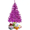 Image de Sapin de Noël artificiel avec support Violet/rose 150 cm