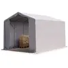 Image de TOOLPORT Tente de Stockage 3x6m, Hangar Tente Industrielle, 3m Hauteur de côté, PVC 850 N imperméable en Gris