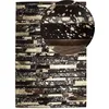 Image de Beliani Tapis Patchwork 160 x 230 cm en Peau de Vache Marron Beige et Noir Fait Main Artvin