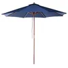 Image de Beliani Parasol de Jardin 270 cm en Bois et Tissu Polyester Bleu Marine Résistant aux UV Toscana