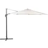 Image de Beliani Parasol de Jardin 300 cm en Aluminium et Tissu Beige Clair à Manivelle Savona