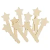 Image de EDUPLAY 370119 Lot de 10 bâtonnets en bois Motif étoiles