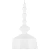 Image de Beliani Lampe Suspension de Plafond en Métal Effet Bois Blanc E27 40W Décorative et Originale pour Maison au Style Rustique et Traditionnel