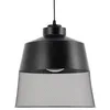 Image de Beliani Luminaire Lampe Suspension Noire et Transparente en Métal E27 40W A++ Abat-jour Grillagé Look Moderne et Design Industriel Urbain pour Salon