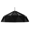 Image de Beliani Lampe Suspension Design en Métal Noir Motif à Triangles E27 Max. 40W Style Futuriste pour Salon ou Salle à Manger Moderne et Minimaliste