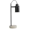 Image de Beliani Lampe de Bureau Lampe de Chevet Noire en Métal et Béton avec Abat-jour Réglable E27 Max 40W Éclairage Design Industriel et Urbain Tendance