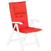 Image de Beliani Coussin de Transat 50x45x71 cm en Tissu Polyester Rouge Clair UV Résistant Toscana