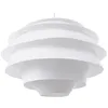Image de Beliani Lampe Suspension Design en Plastique Blanc E27 60W Ultra Élégante et Originale pour Salon ou Salle à Manger au Style Scandinave et Moderne