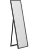 Image de Beliani Miroir sur Pieds au Style Classique Cadre de Forme Rectangulaire en Plastique Noir 140 x 40 cm pour Chambre ou Cabine d'Essayage