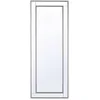 Image de Beliani Miroir Mural de Forme Rectangulaire 130 x 50 cm avec Cadre Fin en Métal Argenté pour Hall d'Entrée et Chambre Moderne