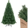 Image de SALCAR Sapin de Noël Artificiel 120 cm, Vert, 279 Pointes, Pied en métal et Gants Inclus, PVC ignifugé, Montage Facile, réutilisable