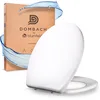 Image de Dombach® Celesto Abattant WC avec Frein de Chute (Ovale, Blanc, Duroplast), Innovant Premium lunette WC Antibactérien, Clipsable, Acier Inox, Fixation Abattant WC