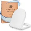 Image de Dombach® Premium Abattant WC avec frein de chute, Amovible (Blanc), Abattant WC frein de chute, couvercle WC, lunette WC, siège WC, cuvette, Forme D