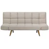 Image de Beliani Canapé Clic-Clac 3 Places en Tissu Beige avec Fonction Couchage Confortable pour Salon Scandinave Moderne