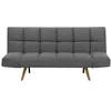Image de Beliani Canapé Clic-Clac 3 Places en Tissu Gris Foncé avec Fonction Couchage Confortable pour Salon Scandinave Moderne