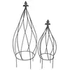 Image de Spetebo Lot de 2 Tuteurs Métal Tubulaires pour Plantes grimpantes Décoration de Jardin