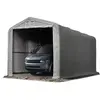 Image de Wikinger Tente-Garage 4x8 m Tente de Stockage carport Porte d'env. 3,5x3,5 m pour Bateaux, Campeur, Tracteur, Gris