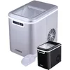 Image de Arebos Machine à glaçons | Ice Cube Maker | 12 kg / 24 h | 10-15 minutes de production | 2 tailles de glaçons | Réservoir d'eau de 2,2 litres | Machine à glaçons | Fonction autonettoyante | Argenté