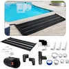 Image de AREBOS Chauffage Solaire | 2 pièces | Collecteur Solaire Chauffage de Piscine | Kit de 2 pièces | 300x66 cm | Plastique résistant aux UV | Noir | Extensible à volonté | Kit de dérivation Inclus