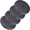 Image de ScSPORTS Disques d'haltères individuels, diamètre 30/31 mm, en fonte, au choix du poids, disques d'haltères, ensemble d'haltères, poids de fitness, haltères (100 kg (4 x 25 kg)