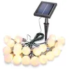 Image de Solaire Kugel-Lichterkette Shining Ampoules Avec 20 LED Leuchtkugeln - la Lumière Blanc Chaud 2800K - Grand 1,2 Watt Module - Longueur Totale 12 M - Guirlande Lumineuse Jardin Partie Lampe