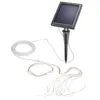 Image de Solarbetriebenes LED Faisceau de Lumière Avec 100 Blanc Chaud Leds - Micro Sur Fil Cuivre - Amorphes Module Solaire 0,8 Watt - Lichtschleier Guirlande Lumineuse Jardin Fête Mariage Lumières