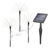 Image de Esotec Guirlande lumineuse solaire, lot de 3, 2 modes, 180 LED blanc chaud, feux d'artifice, étoiles, batterie LiFePo4, module solaire, piquet de terre, résistant à l'hiver, extérieur 102576