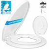 Image de KESSER® Siège de toilette avec frein de chute Abattant de toilette Fonction Quick-Release et Soft-Close - Couvercle de toilette antibactérien en plastique thermodurci Siège de toilette, Family