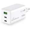 Image de Chargeur Média 100W 3-Port 2x USB-C u. 1x USB-A, blanc