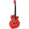 Image de Sigma Guitars GMC-1E-MFR Metallic Flake Red guitare électro-acoustique folk