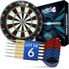 Image de DartPro Jeu de fléchettes - Professionnel en sisal autorégénérant avec fils extra fins