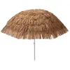 Image de Parasol de plage hawaïen marron - Diamètre : 155 cm - Pliable avec sac de transport - Parasol de jardin, marron, 155 cm