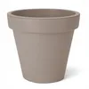 Image de Spetebo Pot de Fleurs en Plastique XXL Grand - 58 cm/Beige - Pot de Fleurs Rond pour l'extérieur et l'intérieur - Pot de Fleurs de Jardin