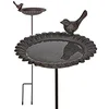 Image de Abreuvoir pour oiseaux en fonte - 111 cm - Aspect vieilli