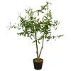 Image de Plante artificielle dans un pot de fleurs, 105 cm, olivier   Plante décorative   Fleur artificielle d'intérieur