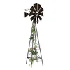 Image de DanDiBo 96019 Moulin à vent en métal avec roulement à billes Marron 170 cm