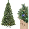 Image de SALCAR Sapin de Noël Artificiel Lumineux 210cm, Arbre de Noel avec 380 LED, 868 Pointes de Branche, Gants et Pieds de Sapin de Noël en Métal, Lgnifuge, Assemblage Rapide