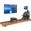 Image de Skandika Rameur à Eau Lykke | réservoir à 90°, rameur d'appartement en Bois, Compatible avec l'application Kinomap, Bois de hêtre Massif (Bois Clair)