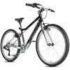 Image de PROMETHEUS BICYCLES PRO Vélo 24 pouces pour garçon et fille | Vélo de qualité supérieure pour enfant 24" garçon à partir de 7 ans Super léger | 8 vitesses SRAM X4 | Noir Argent