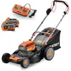 Image de FUXTEC Tondeuse à Gazon sans Fil 40V FX-E2RM46   Autotractée avec 2 Batteries 4Ah et Double Chargeur   Coupe 46 cm   Mulching et Éjection Latérale   Bac 50L   Hauteur de Coupe 25 75 mm